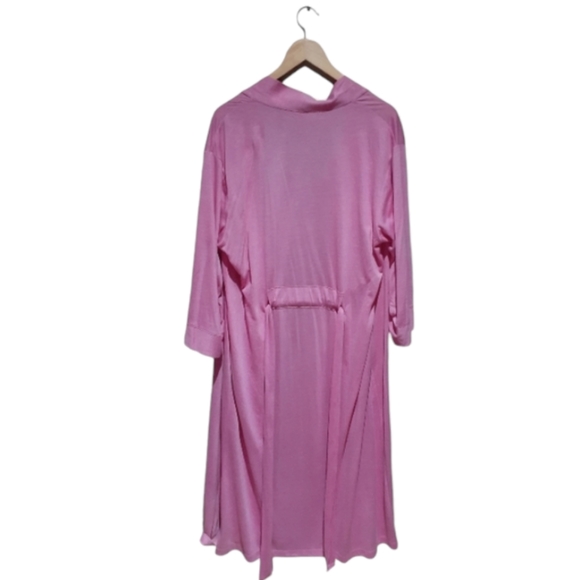 N Natori Women's Size Large Congo Wrap Style Robe in Pink - Picture 4 of 7